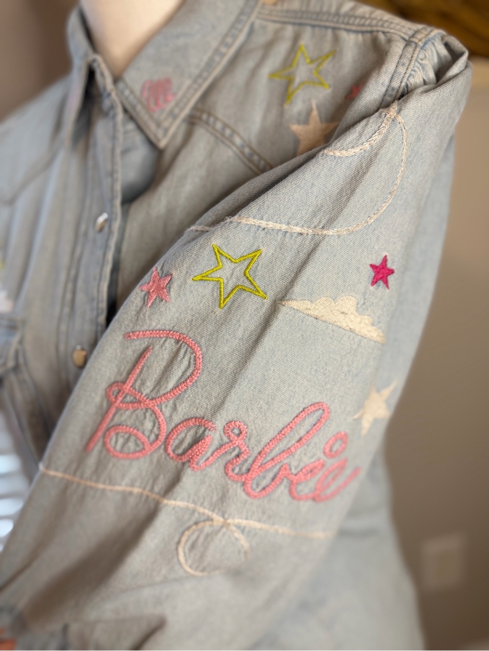 Wrangler Barbie Embroidered Denim Shirt - Picture 7 of 9